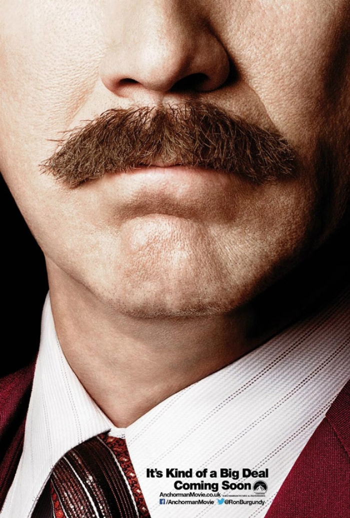 A close up of a man's big moustache.