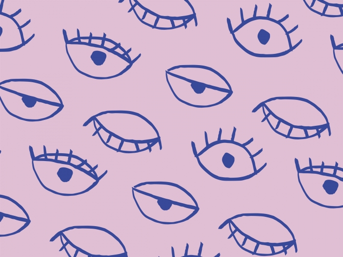 An illustration of blinking eyes.