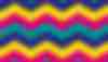 A pattern of coloured zig-zagging lines.
