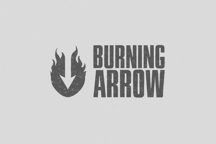 A logo for the brand Burning Arrow.